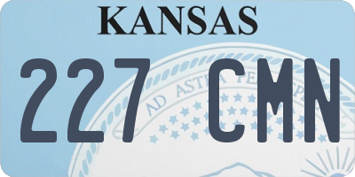 KS license plate 227CMN