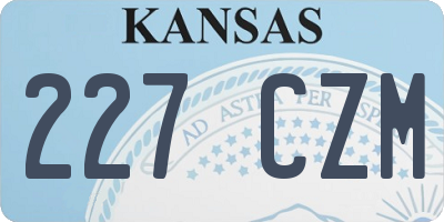 KS license plate 227CZM