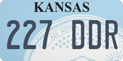 KS license plate 227DDR