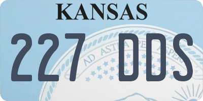 KS license plate 227DDS