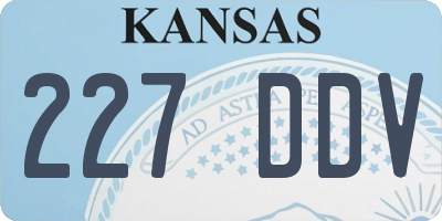 KS license plate 227DDV