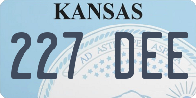KS license plate 227DEE