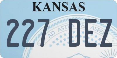 KS license plate 227DEZ