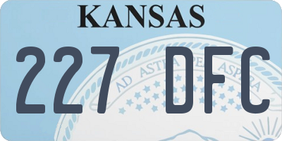 KS license plate 227DFC