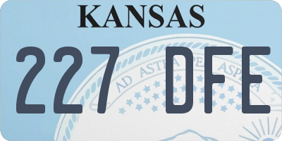 KS license plate 227DFE