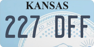 KS license plate 227DFF