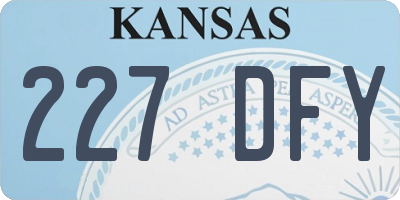 KS license plate 227DFY
