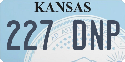 KS license plate 227DNP