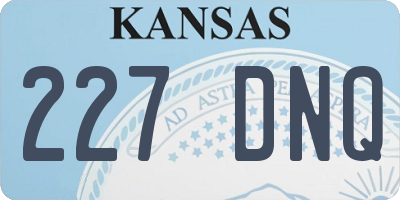 KS license plate 227DNQ