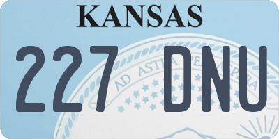 KS license plate 227DNU