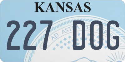 KS license plate 227DOG