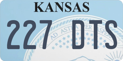 KS license plate 227DTS