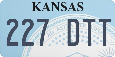 KS license plate 227DTT