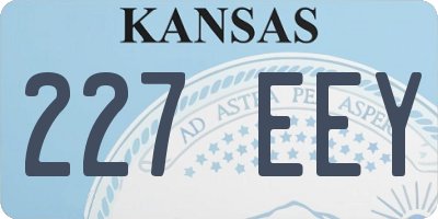 KS license plate 227EEY
