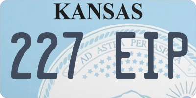 KS license plate 227EIP