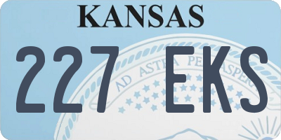 KS license plate 227EKS