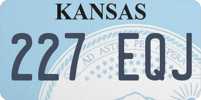 KS license plate 227EQJ