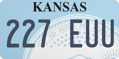 KS license plate 227EUU