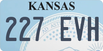 KS license plate 227EVH