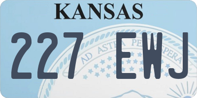 KS license plate 227EWJ