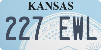 KS license plate 227EWL