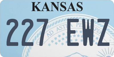 KS license plate 227EWZ
