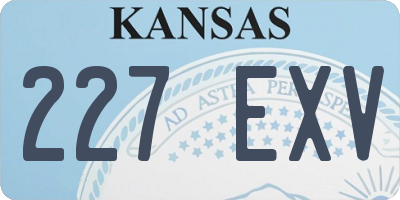 KS license plate 227EXV