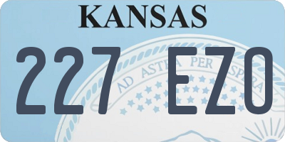 KS license plate 227EZO