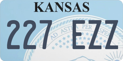 KS license plate 227EZZ