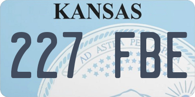 KS license plate 227FBE