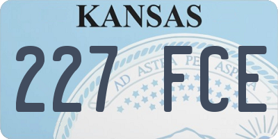 KS license plate 227FCE