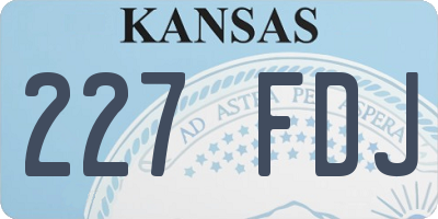 KS license plate 227FDJ