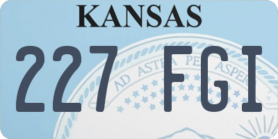 KS license plate 227FGI