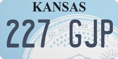 KS license plate 227GJP