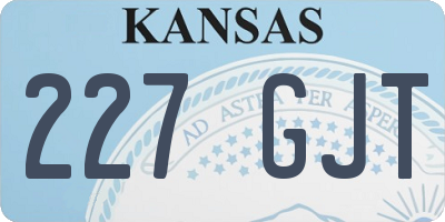 KS license plate 227GJT