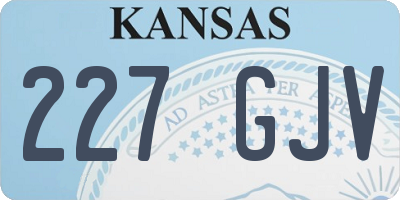KS license plate 227GJV