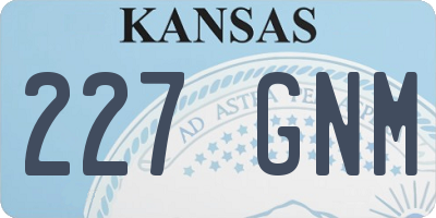 KS license plate 227GNM