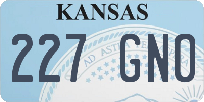 KS license plate 227GNO