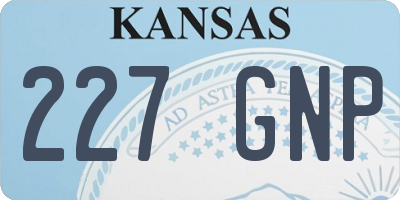 KS license plate 227GNP