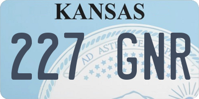 KS license plate 227GNR