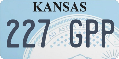 KS license plate 227GPP
