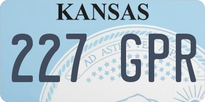 KS license plate 227GPR