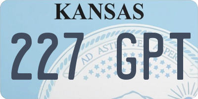 KS license plate 227GPT