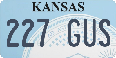 KS license plate 227GUS