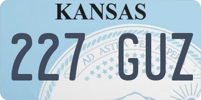 KS license plate 227GUZ