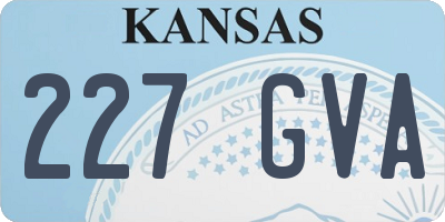 KS license plate 227GVA