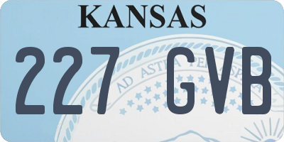 KS license plate 227GVB