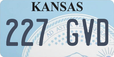 KS license plate 227GVD