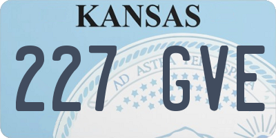 KS license plate 227GVE