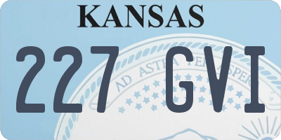KS license plate 227GVI